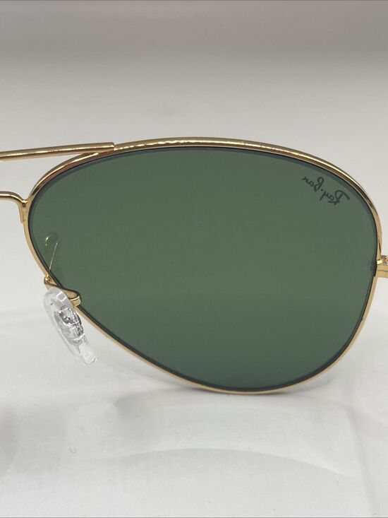 Ray Ban Aviator Pilot Sunglasses Metal Gold Frame Green Lens RB3026 62-14-138 UV main image 9